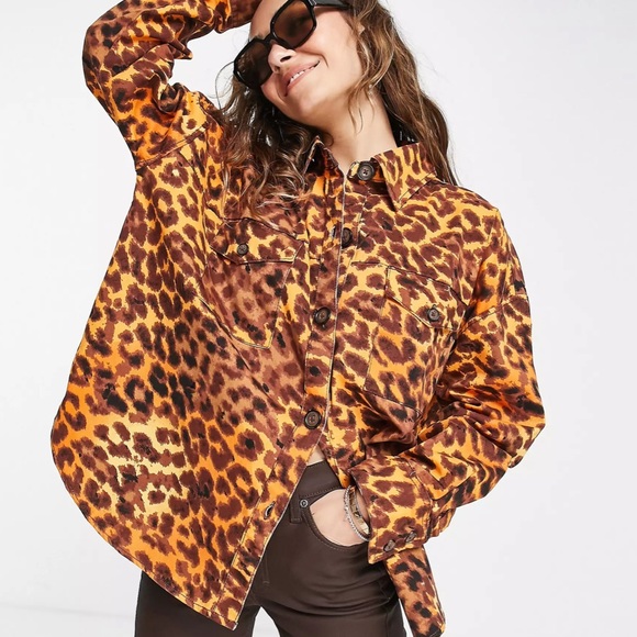 Native Youth oversized shacket leopard print - Picture 1 of 10